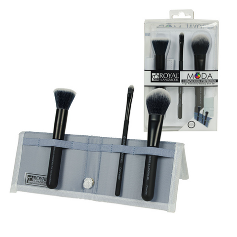 Royal & Langnickel - Moda Complexion Perfection  3-piece Black Brush Kit BMD-CPSET4BK