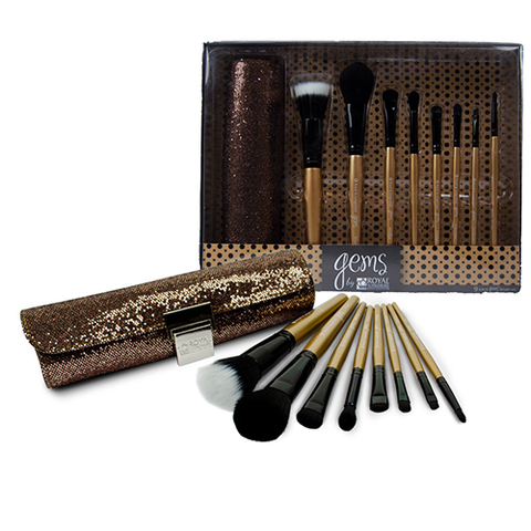 Royal & Langnickel - Gold Gems - 8-piece Brush Kit BGEM-GD