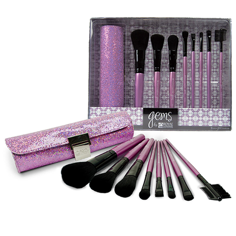 Royal & Langnickel - Rose Garnet Gems - 8-piece Brush Kit BGEM-RG