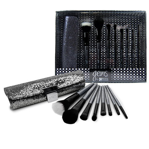 Royal & Langnickel - Smokey Quartz Gems - 8-piece Brush Kit BGEM-SQ