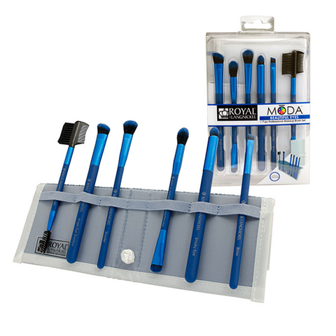 Royal & Langnickel - Moda Beautiful Eyes 6-piece Blue Brush Kit BMD-BESET7BL