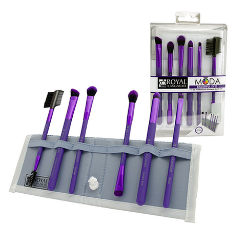 Royal & Langnickel - Moda Beautiful Eyes 6-piece Purple Brush Kit BMD-BESET7PU