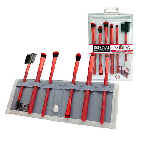 Royal & Langnickel - Moda Beautiful Eyes 6-piece Red Brush Kit BMD-BESET7RD