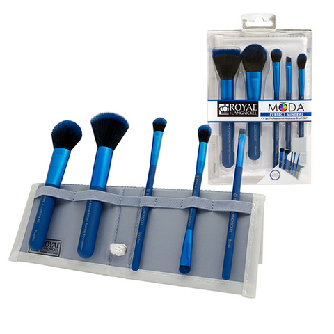 Royal & Langnickel - Moda Perfect Mineral 5-piece Blue Brush Kit BMD-PMSET6BL