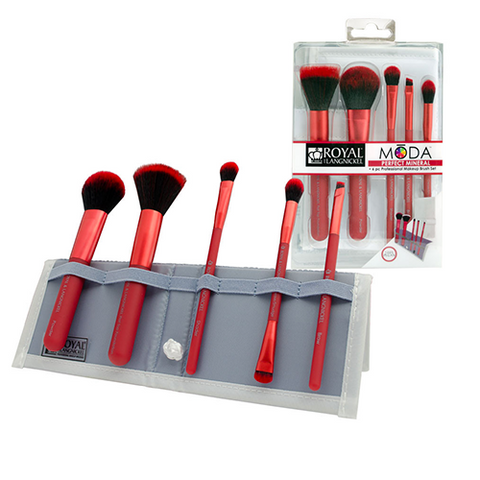 Royal & Langnickel - Moda Perfect Mineral 5-piece Red Brush Kit BMD-PMSET6RD
